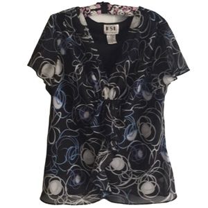 KSL ~ Karin Stevens Short Sleeve Blouse